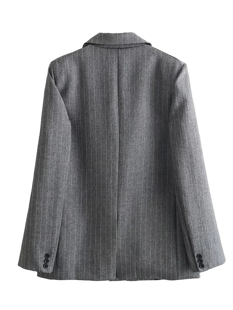 Blazer met krijtstrepen
