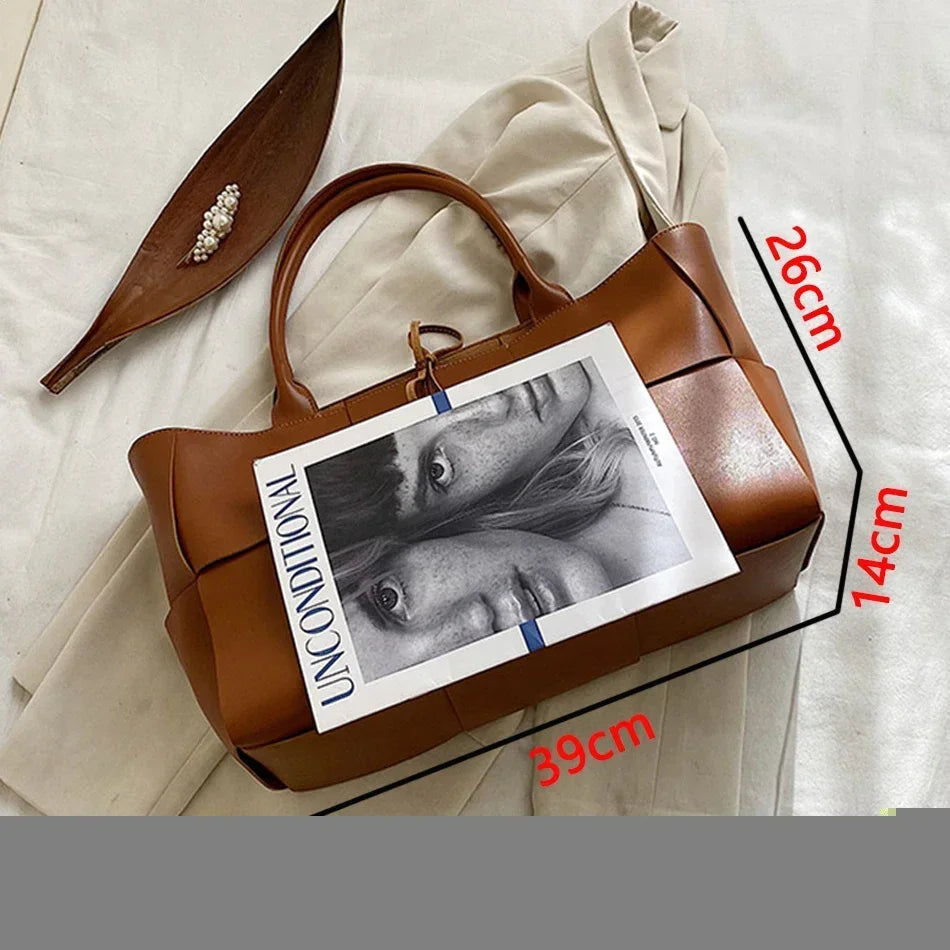 Grote Luxe Woven Handtas