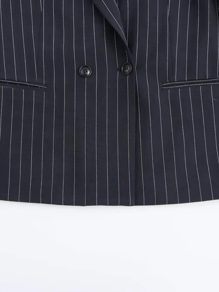 Blazer met krijtsrepen