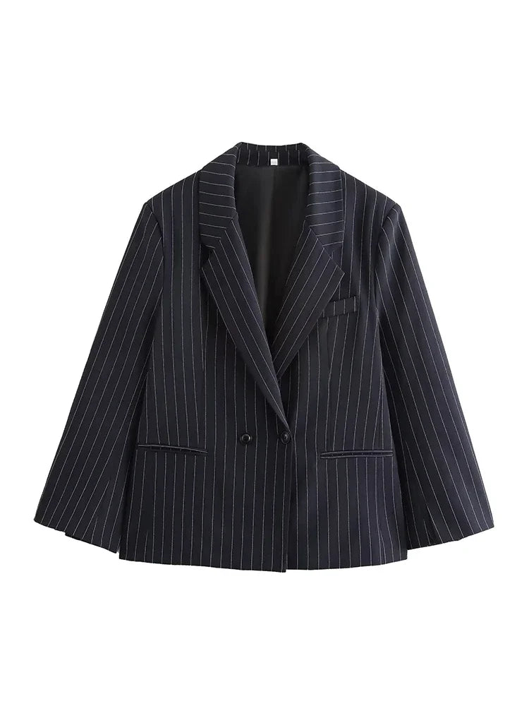 Blazer met krijtsrepen