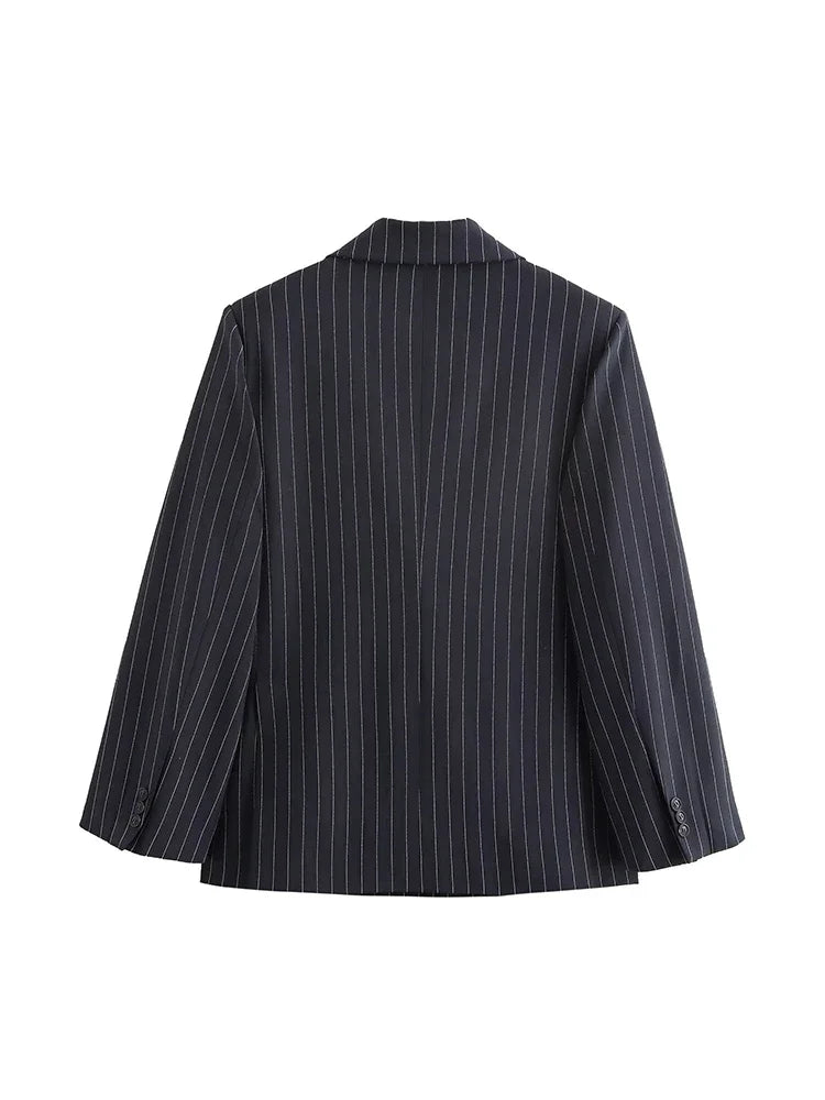 Blazer met krijtsrepen