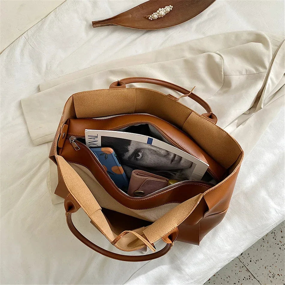 Grote Luxe Woven Handtas